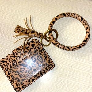 cheetah print keychain wristlet!